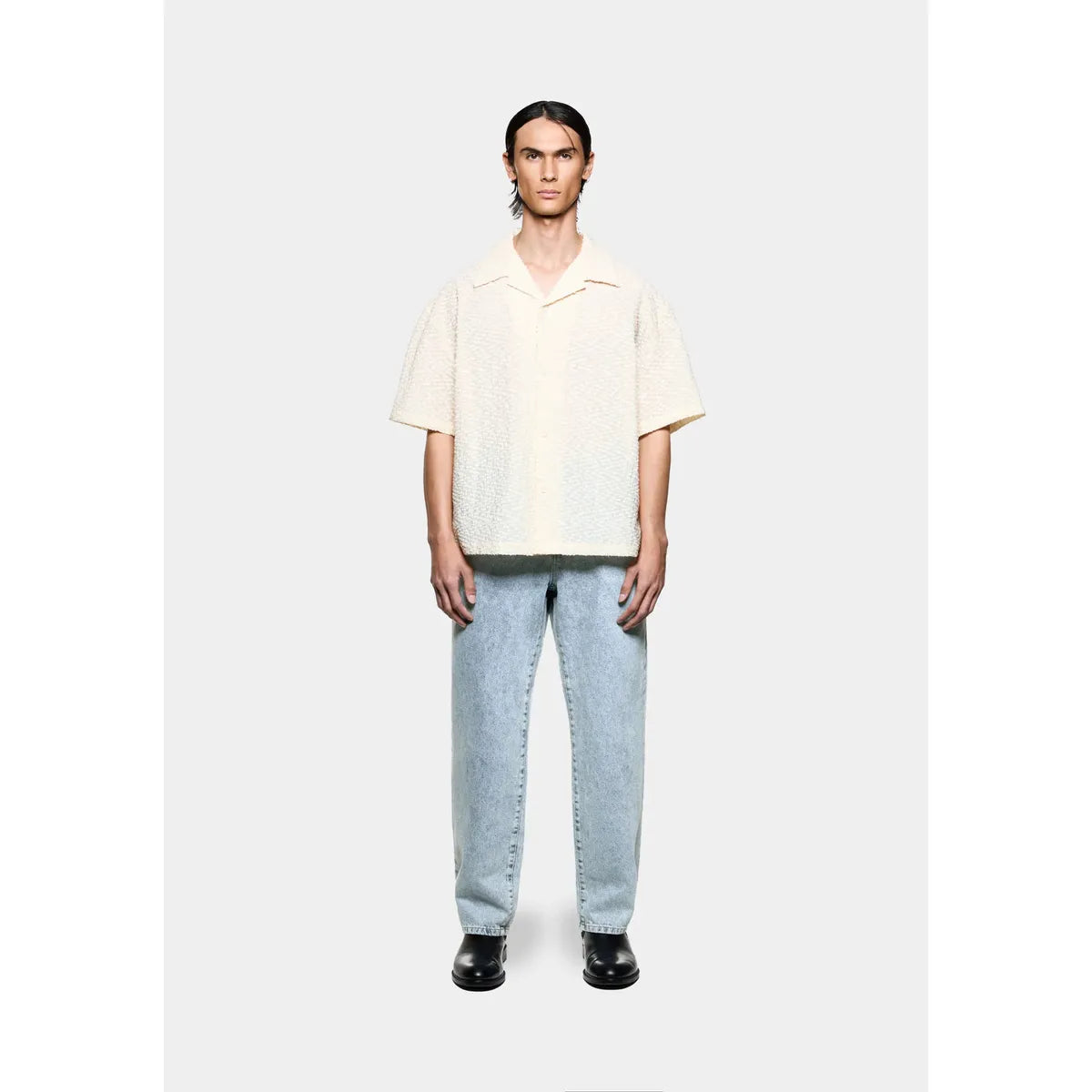 MKI Ribbon Jacquard Vacation Shirt in Ecru