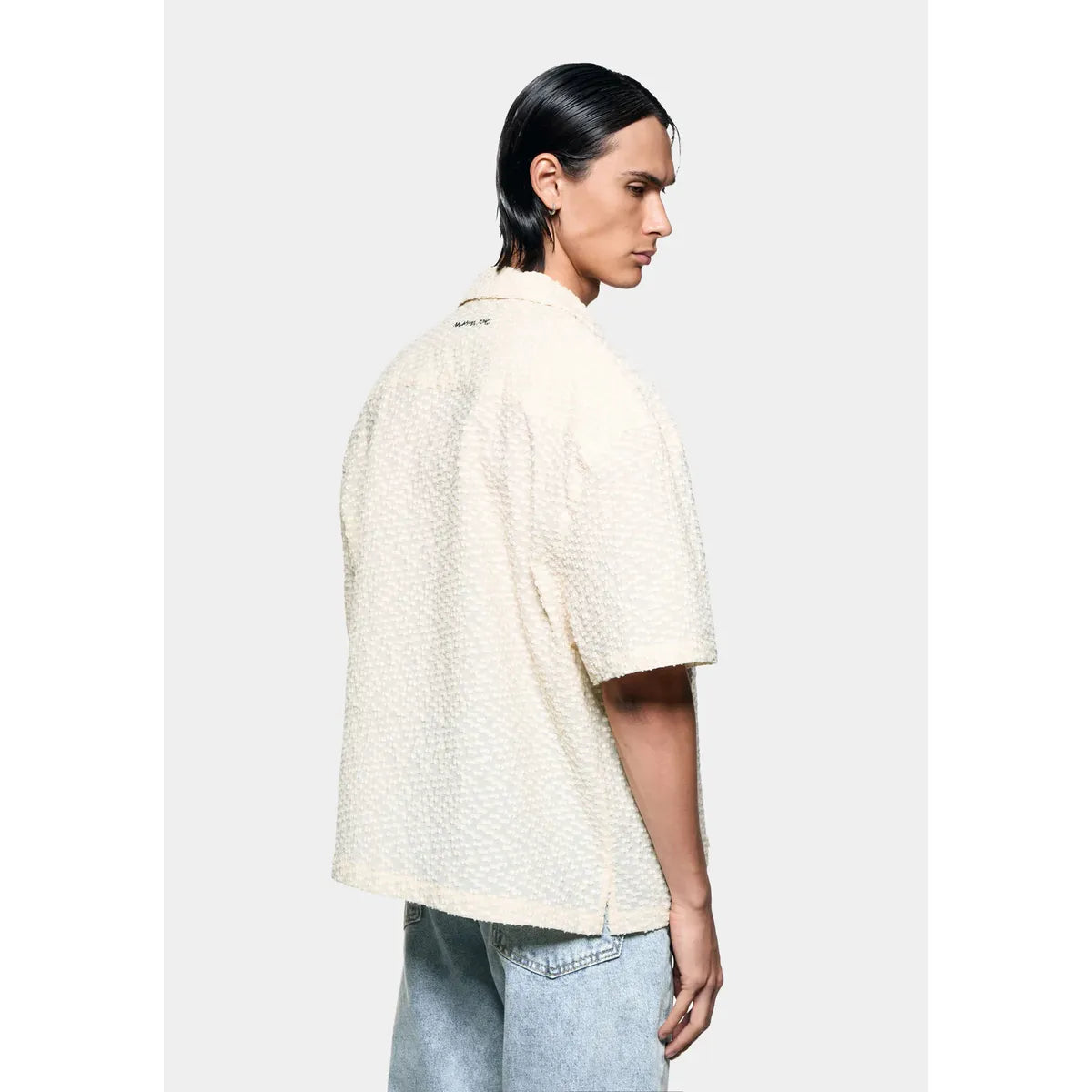 MKI Ribbon Jacquard Vacation Shirt in Ecru
