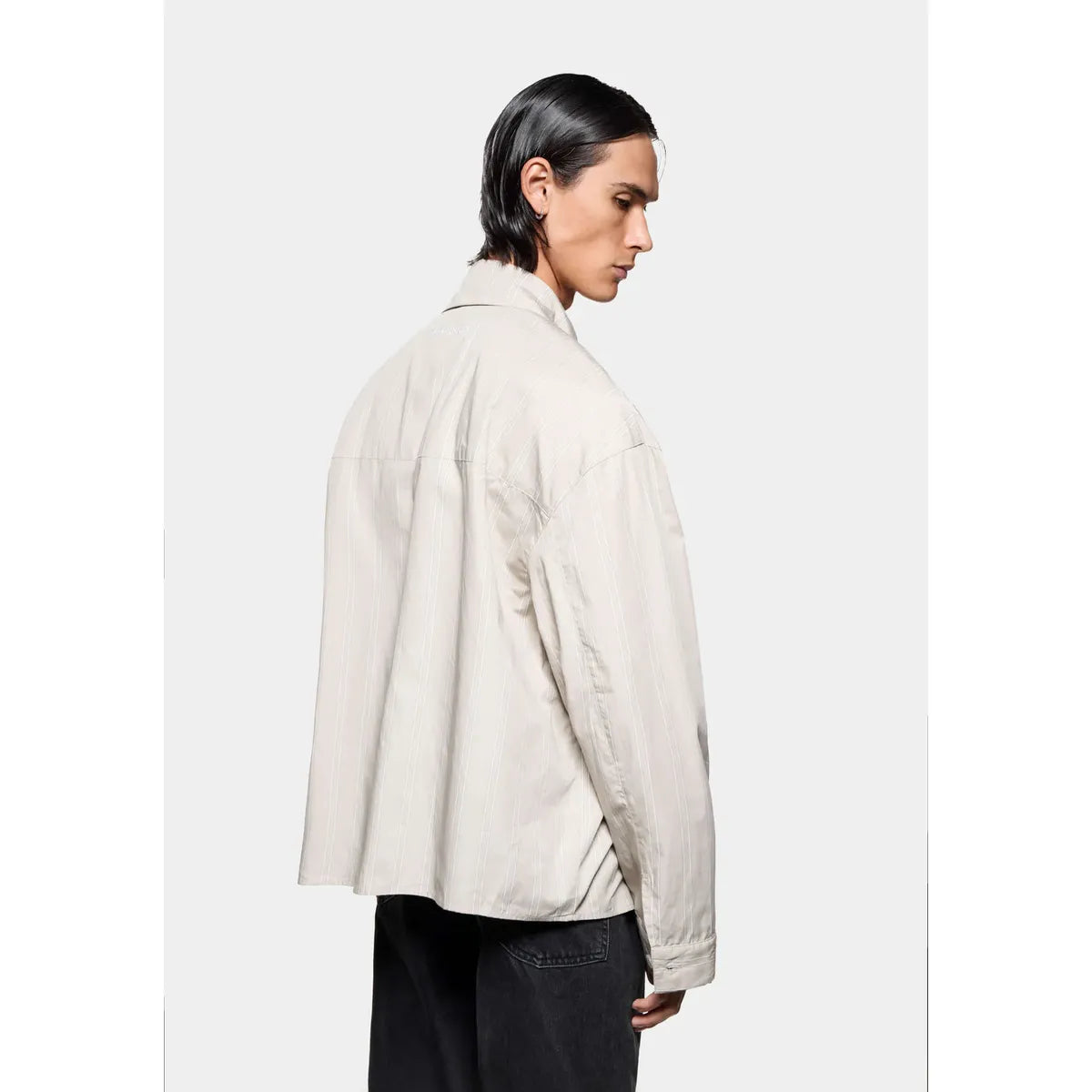 MKI Poplin Stripe Box Dress Shirt in Light Sage