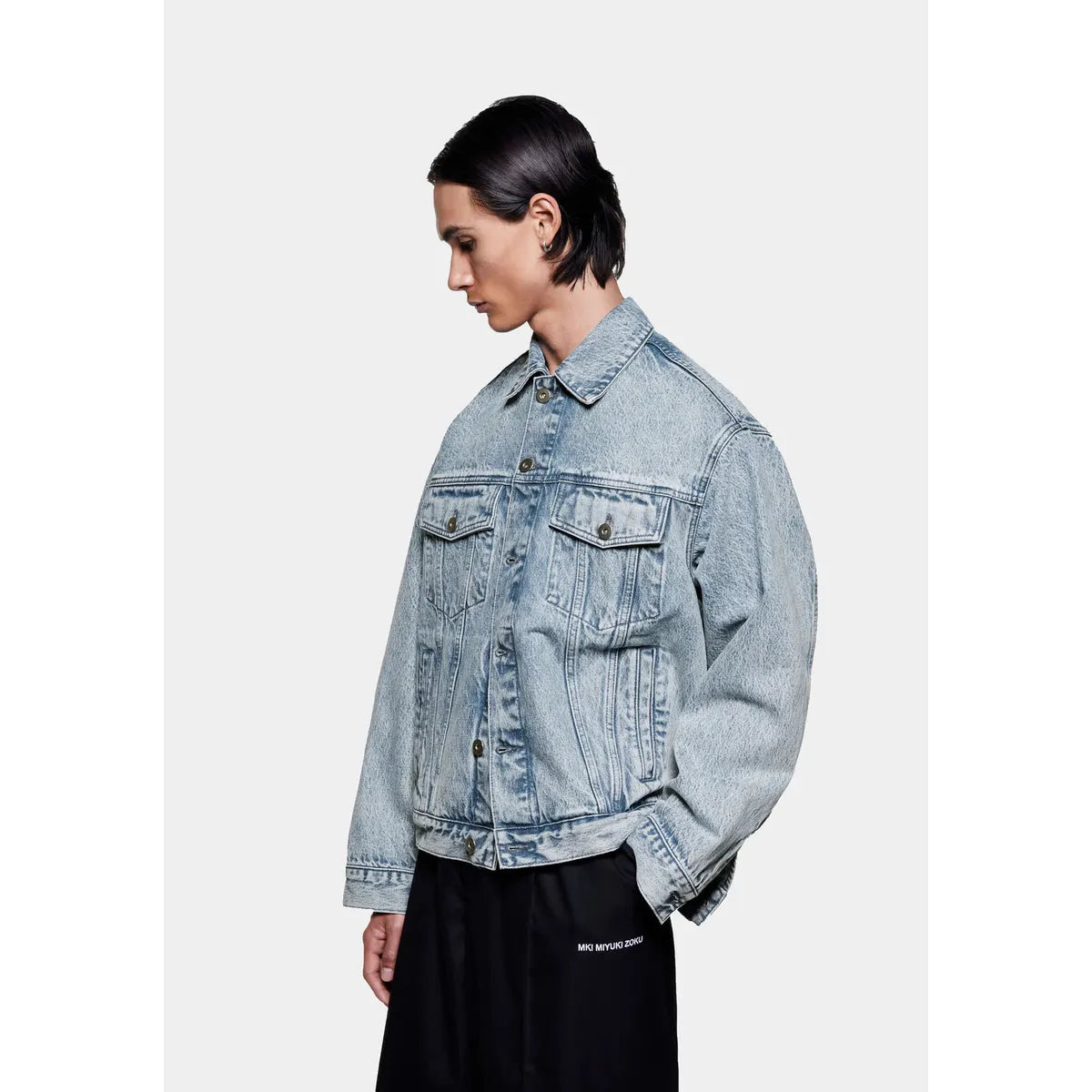MKI DENIM TRUCKER BLEACH WASH JACKET