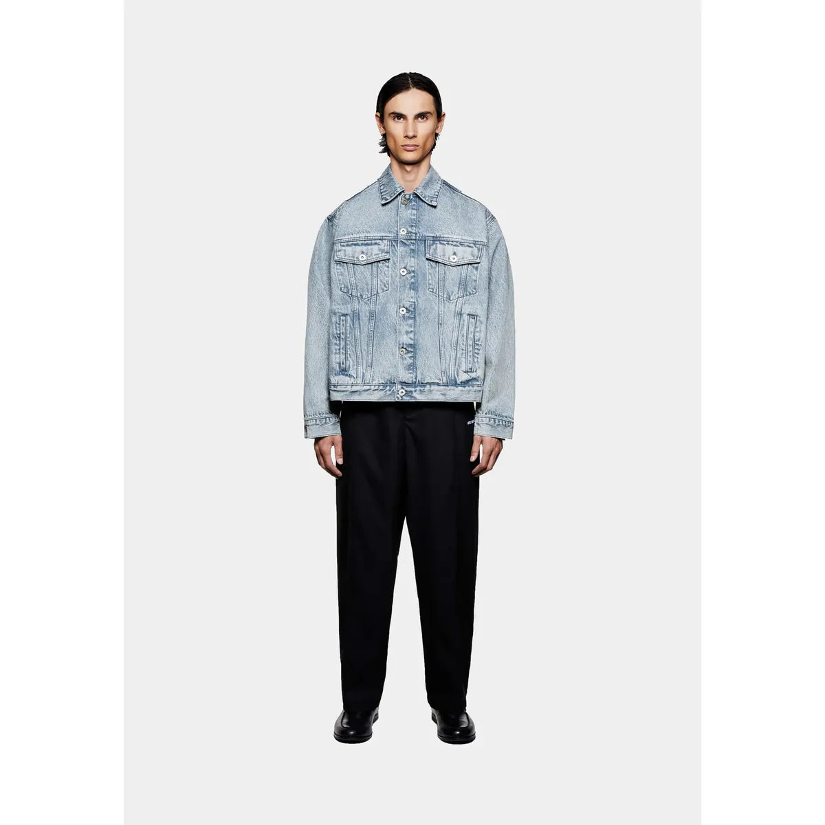 MKI DENIM TRUCKER BLEACH WASH JACKET
