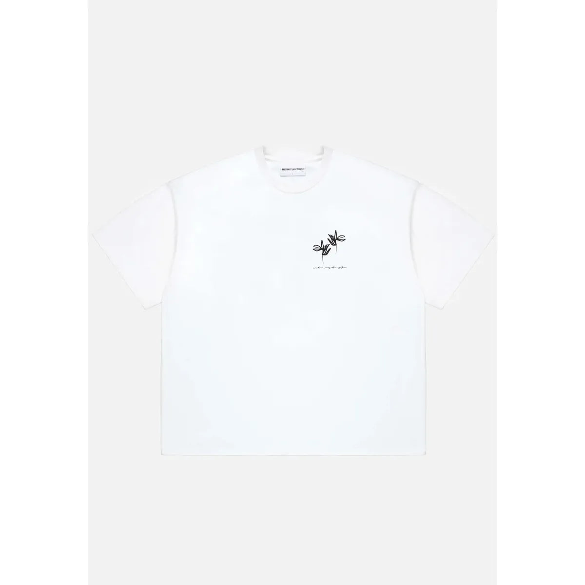 MKI WHITE INK FLOWER T-SHIRT