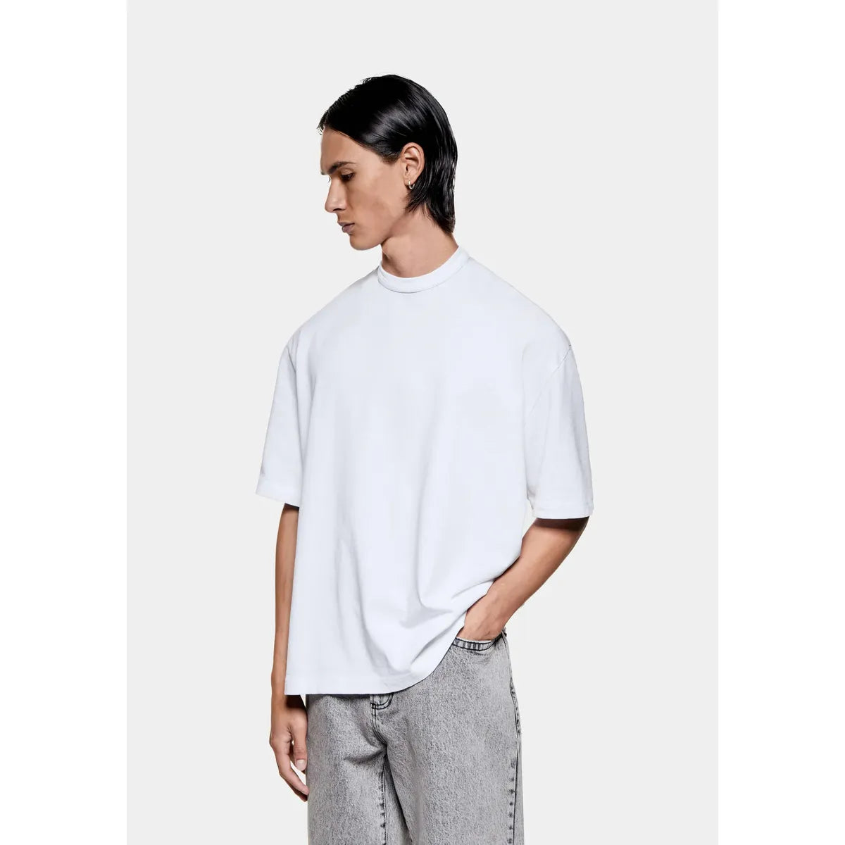 MKI 220 GSM SLUB WHITE T-SHIRT