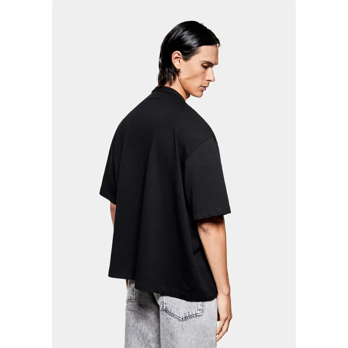 MKI 220 GSM SLUB BLACK T-SHIRT