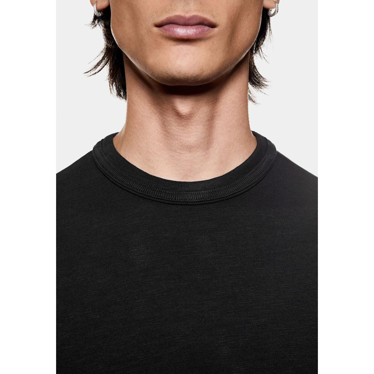 MKI 220 GSM SLUB BLACK T-SHIRT