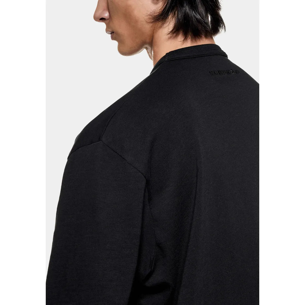 MKI 220 GSM SLUB BLACK T-SHIRT