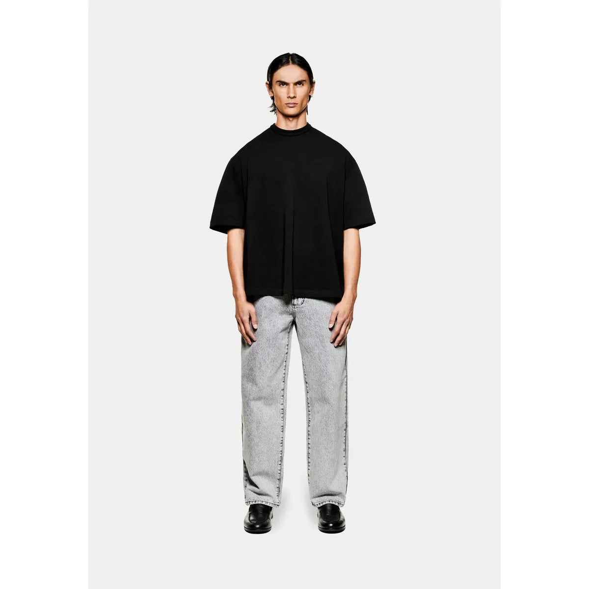 MKI 220 GSM SLUB BLACK T-SHIRT