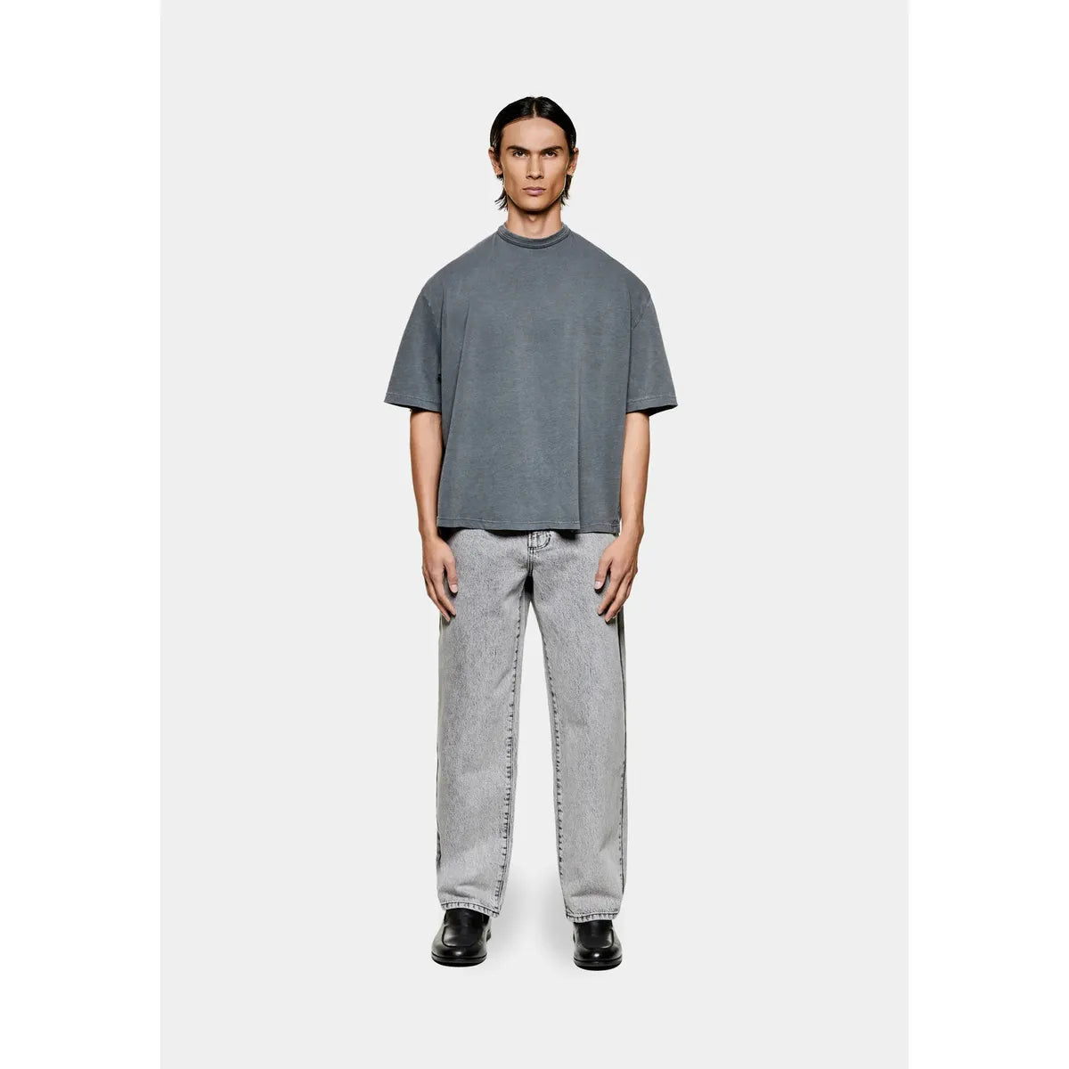 MKI 220 GSM SLUB PIGMENT BLACK T-SHIRT