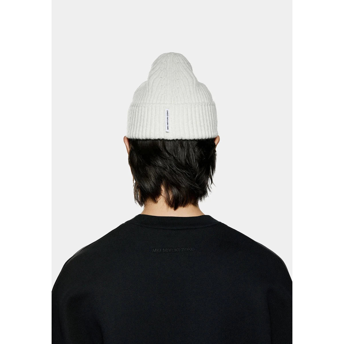 MKI CASHMERE RIBBED BEANIE