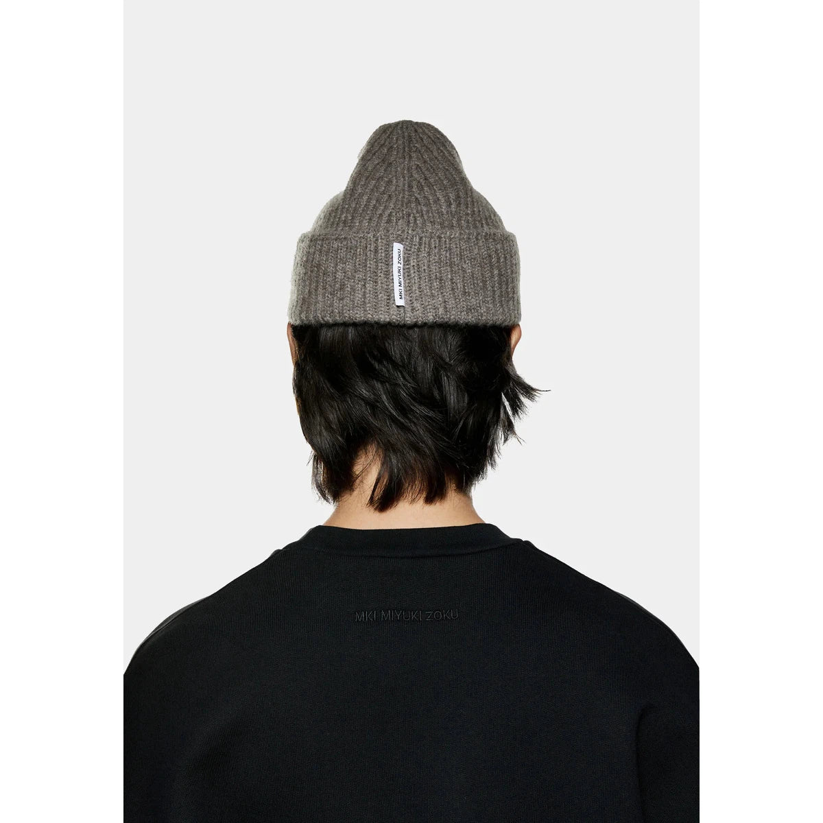 MKI CASHMERE RIBBED BEANIE