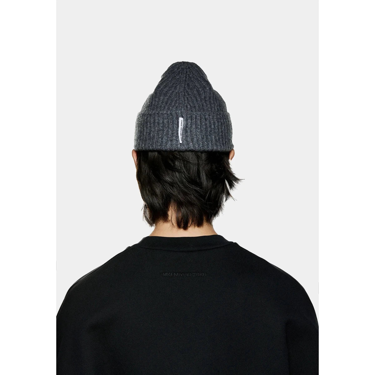 MKI CASHMERE RIBBED BEANIE