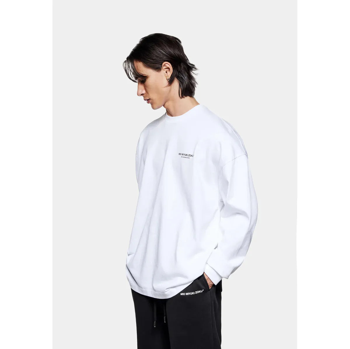 MKI DESIGN STUDIO LONGSLEEVE WHITE T-SHIRT