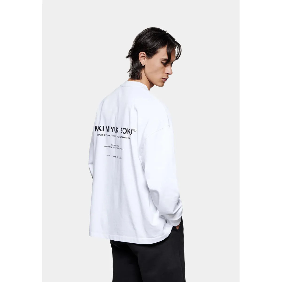 MKI DESIGN STUDIO LONGSLEEVE WHITE T-SHIRT