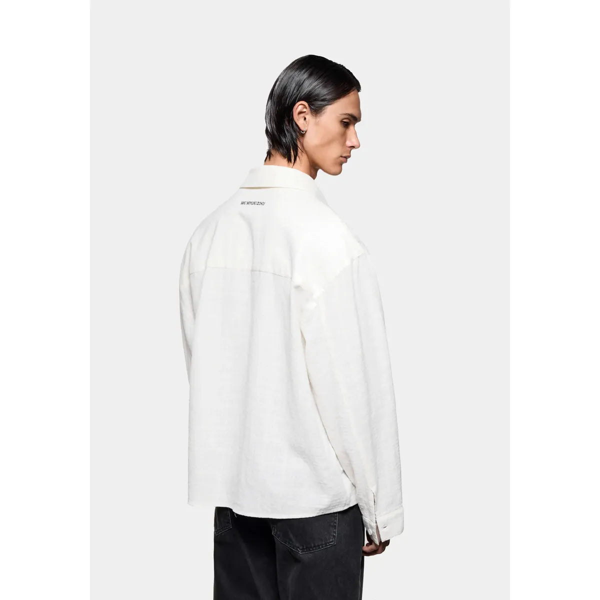 MKI LOOSE WEAVE CHECK BOX DRESS SHIRT