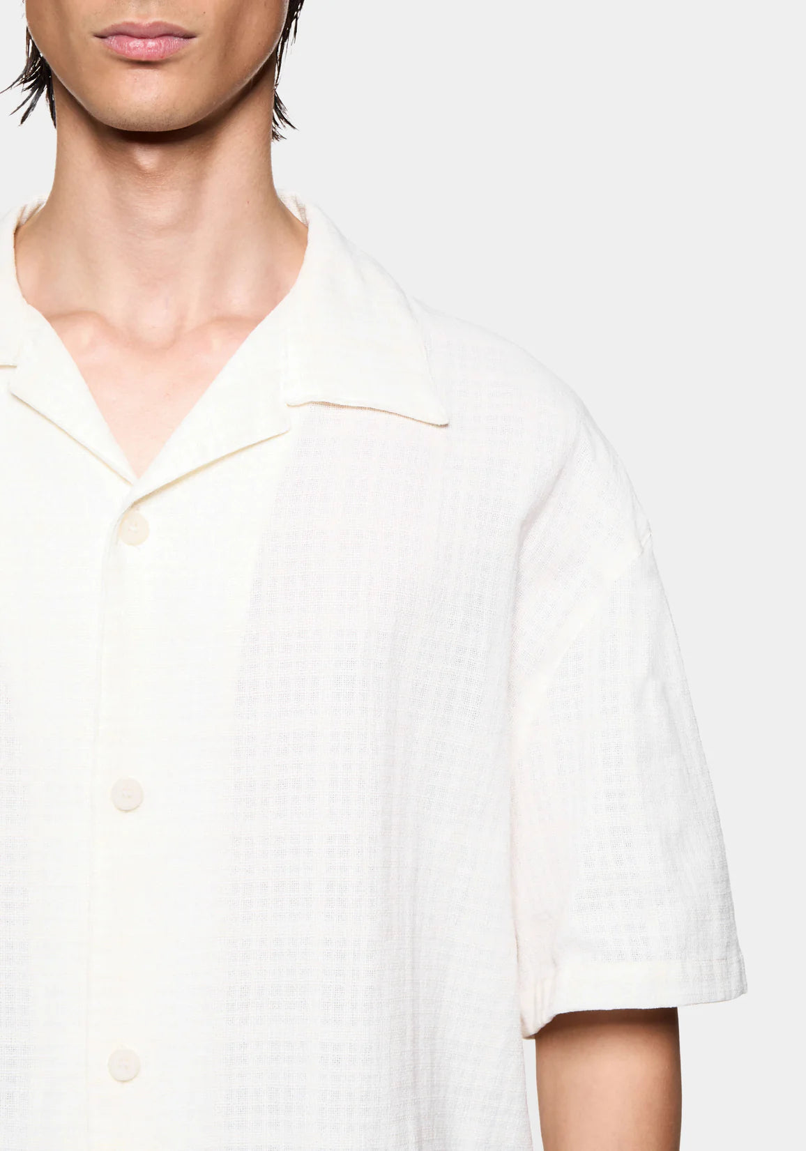 MKI LOOSE WEAVE CHECK VACATION SHIRT