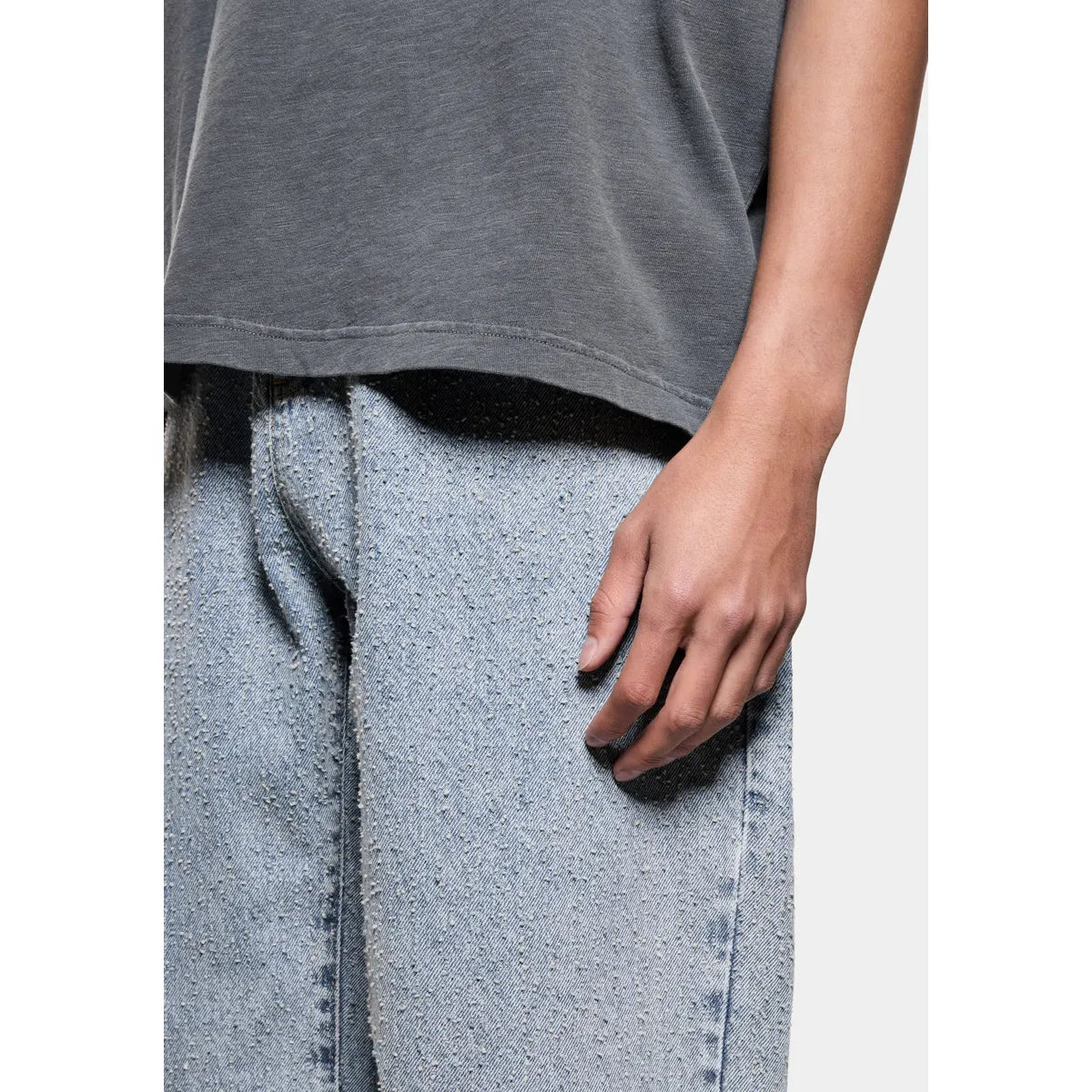MKI TWISTED WEAVE WIDE LEG JEANS