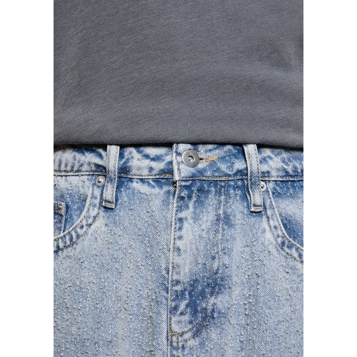 MKI TWISTED WEAVE WIDE LEG JEANS