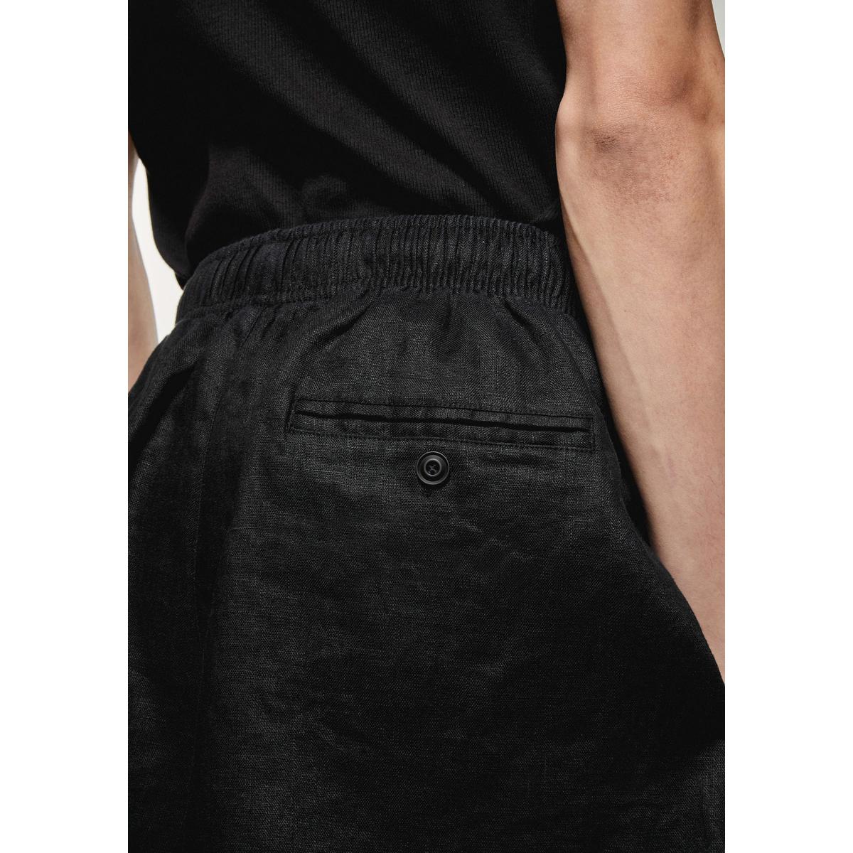 MKI BLACK LINEN SHORTS