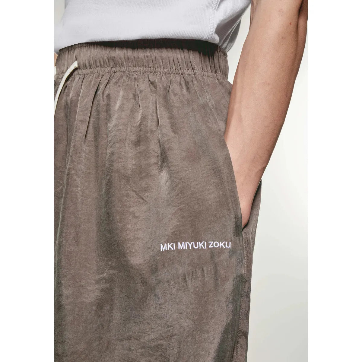 MKI BROWN SANDWASH CUPRO SHORTS