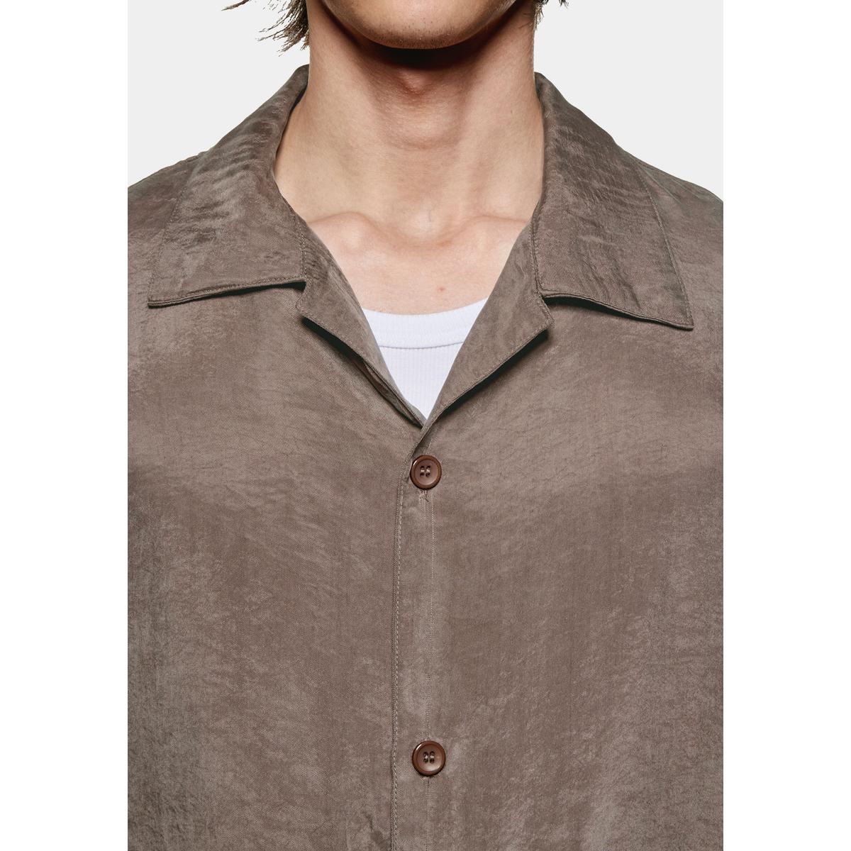 MKI BROWN SANDWASH CUPRO VACATION SHIRT