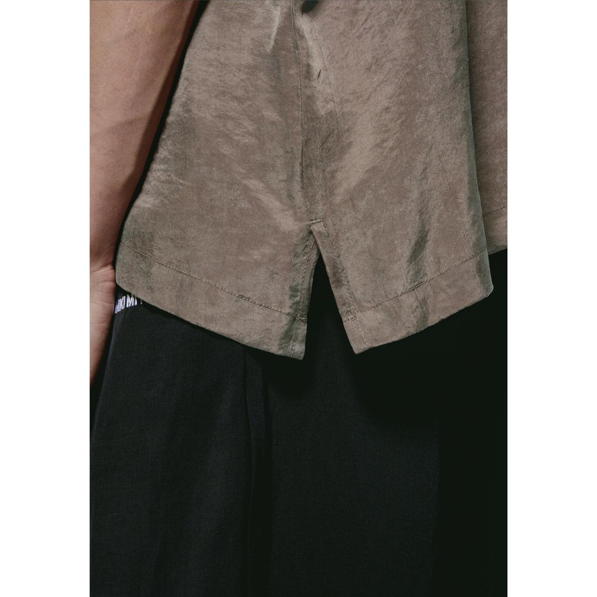 MKI BROWN SANDWASH CUPRO VACATION SHIRT