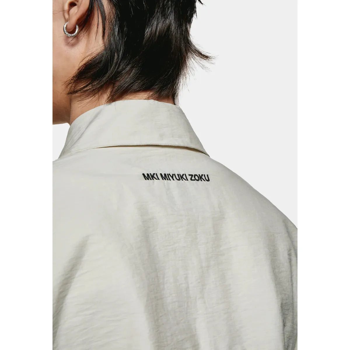 MKI BONE WASHED COTTON NYLON BOX OVERSHIRT