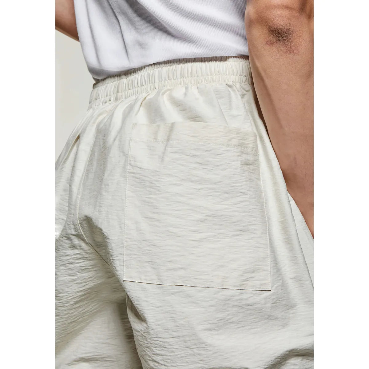 MKI BONE WASHED COTTON NYLON PARACHUTE PANTS