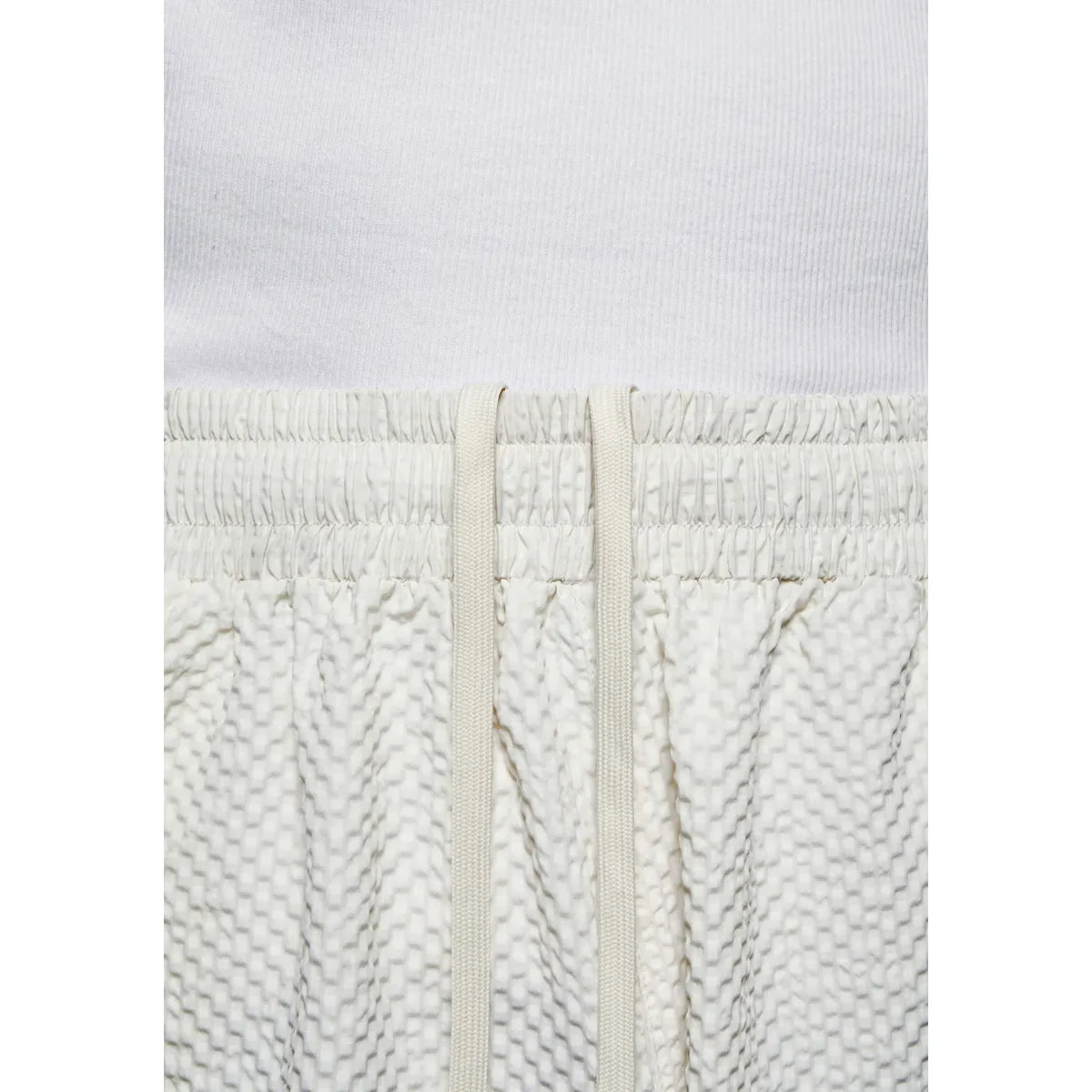 MKI BONE SEERSUCKER WIDE LEG TROUSERS