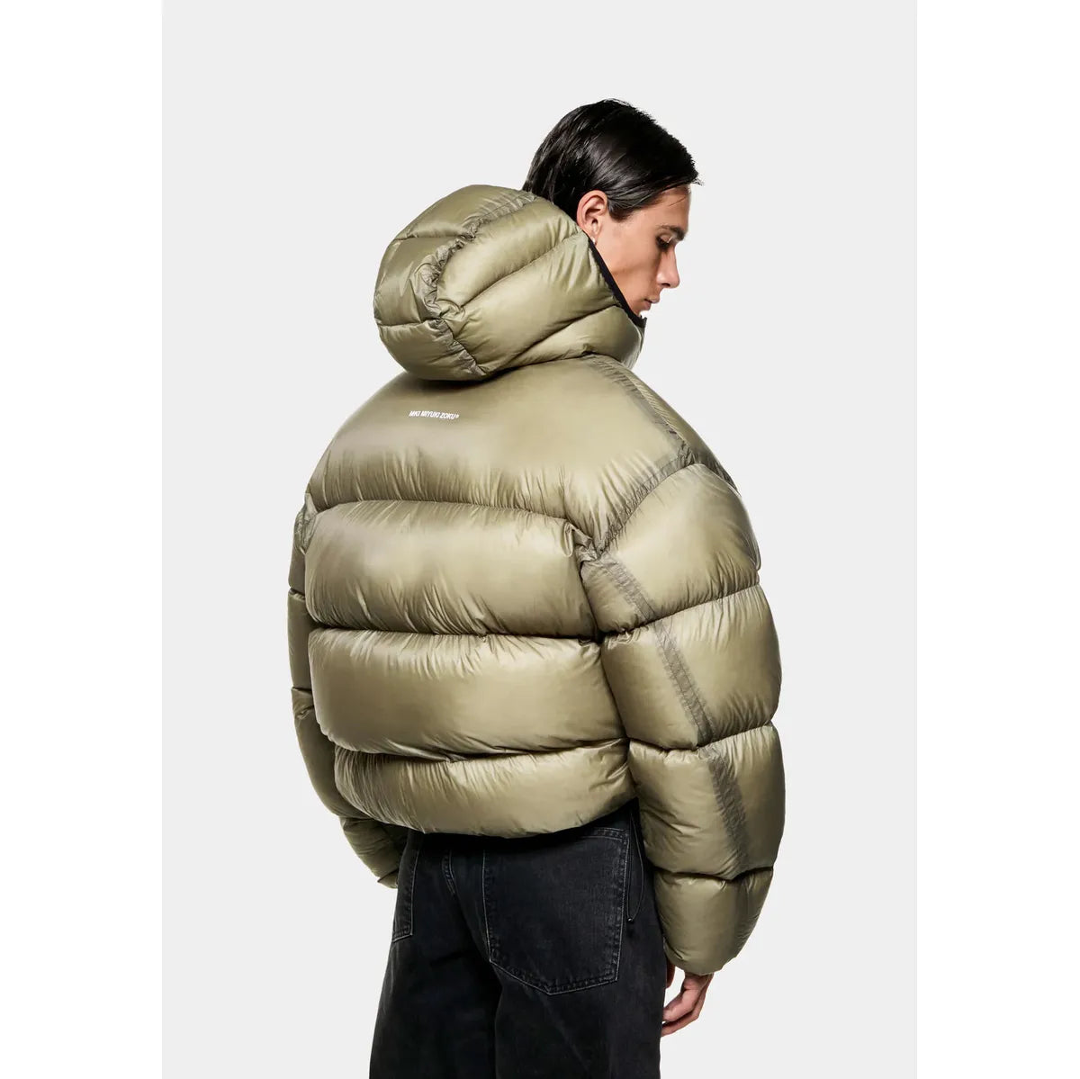 MKI TRANSLUCENT HOODED BUBBLE SAGE JACKET