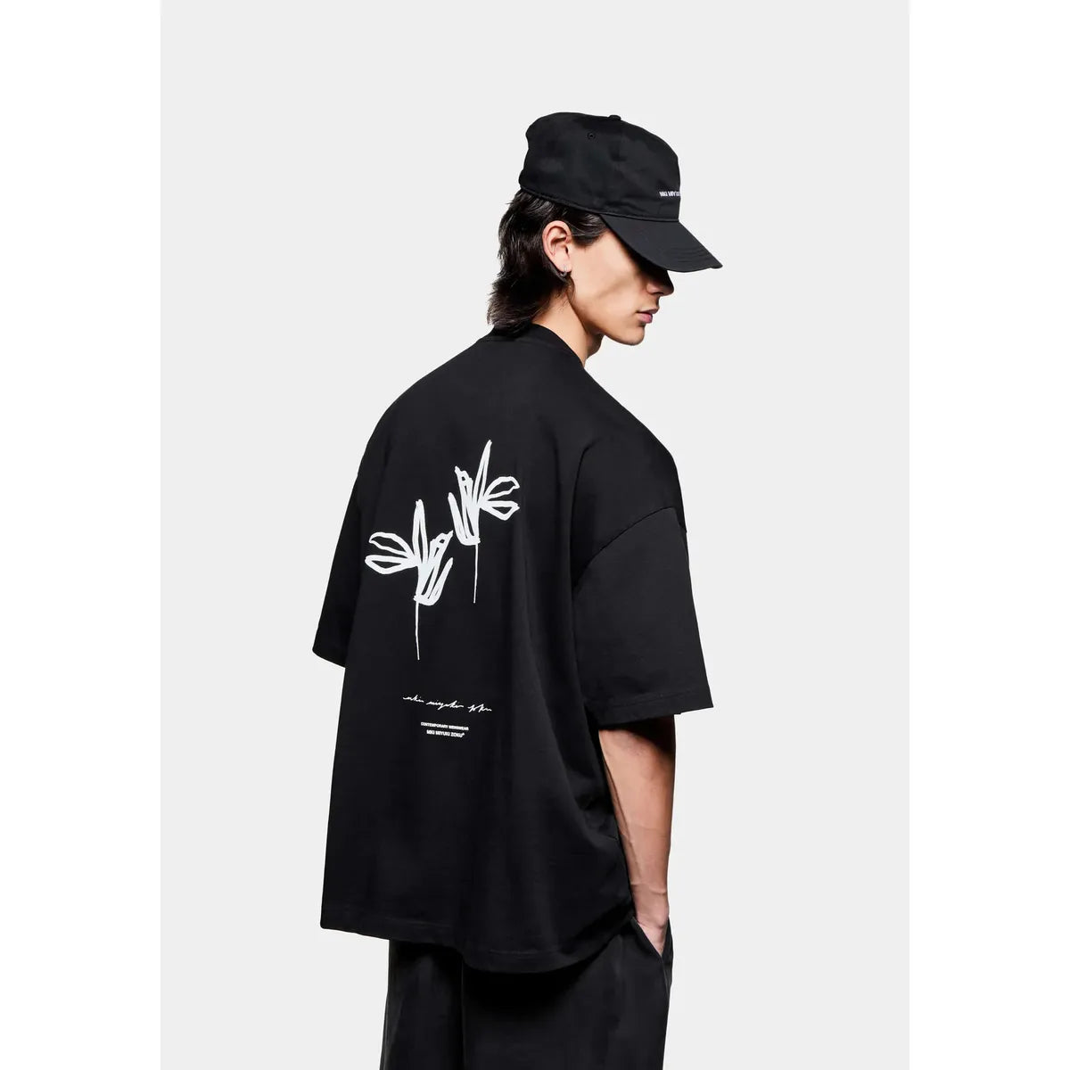 MKI BLACK INK FLOWER T-SHIRT
