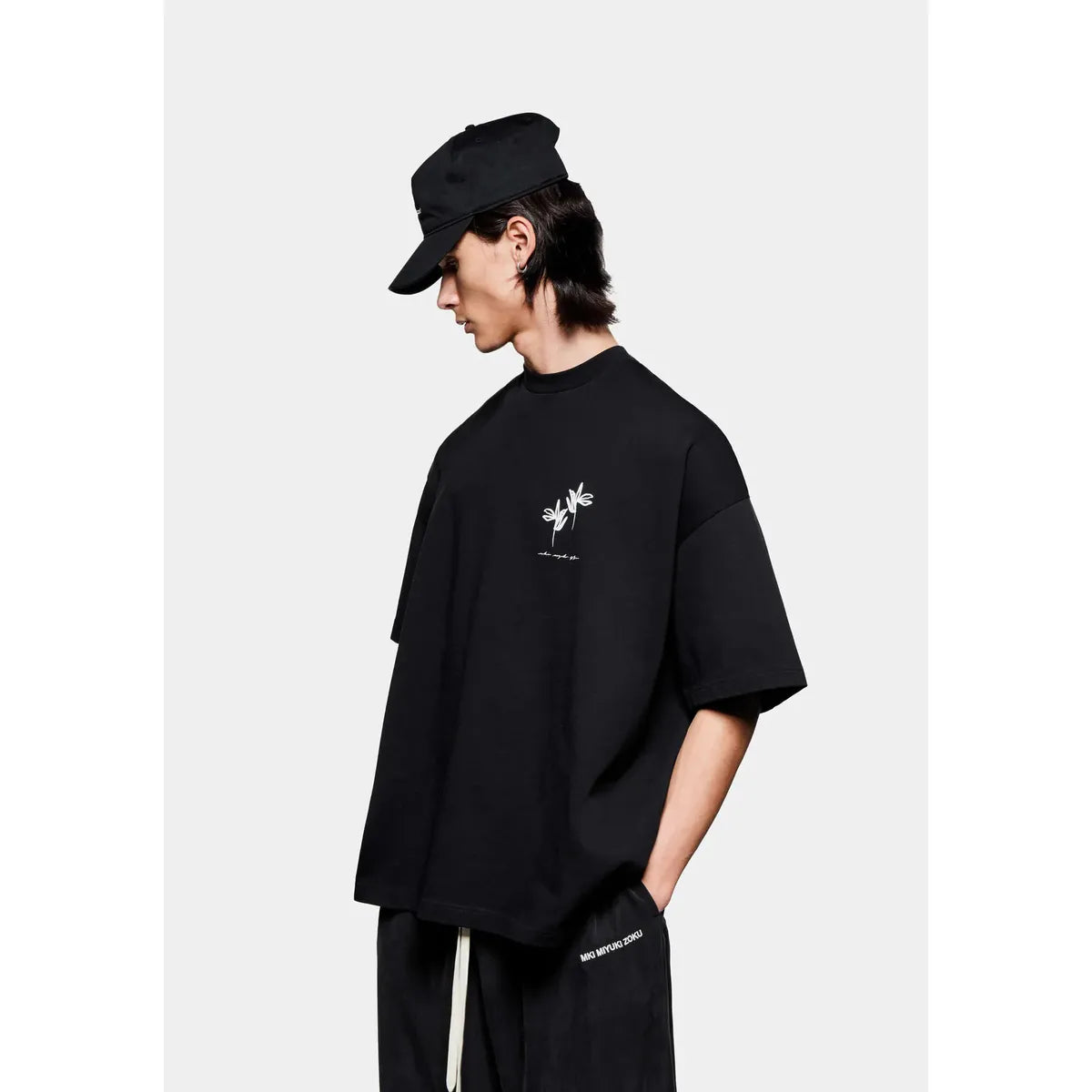 MKI BLACK INK FLOWER T-SHIRT