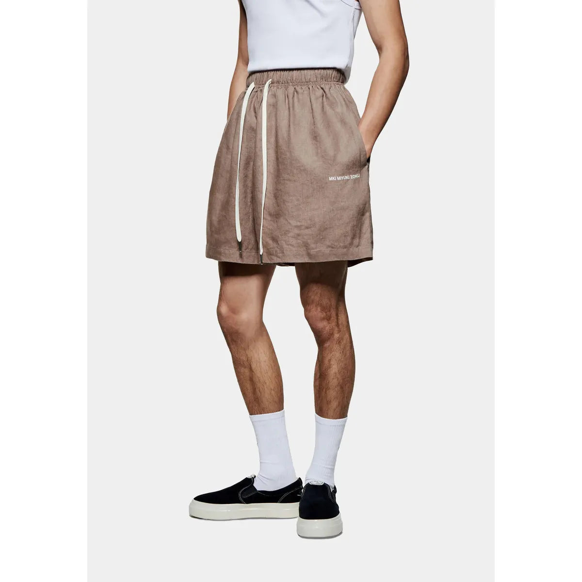 MKI MUSHROOM LINEN SHORTS