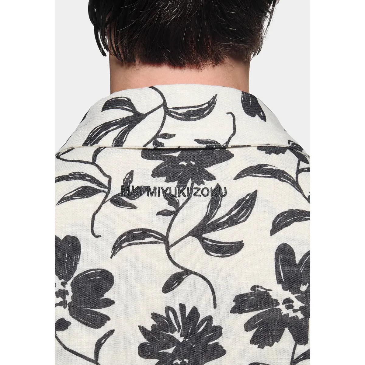 MKI FLORAL LINEN BOX DRESS SHIRT