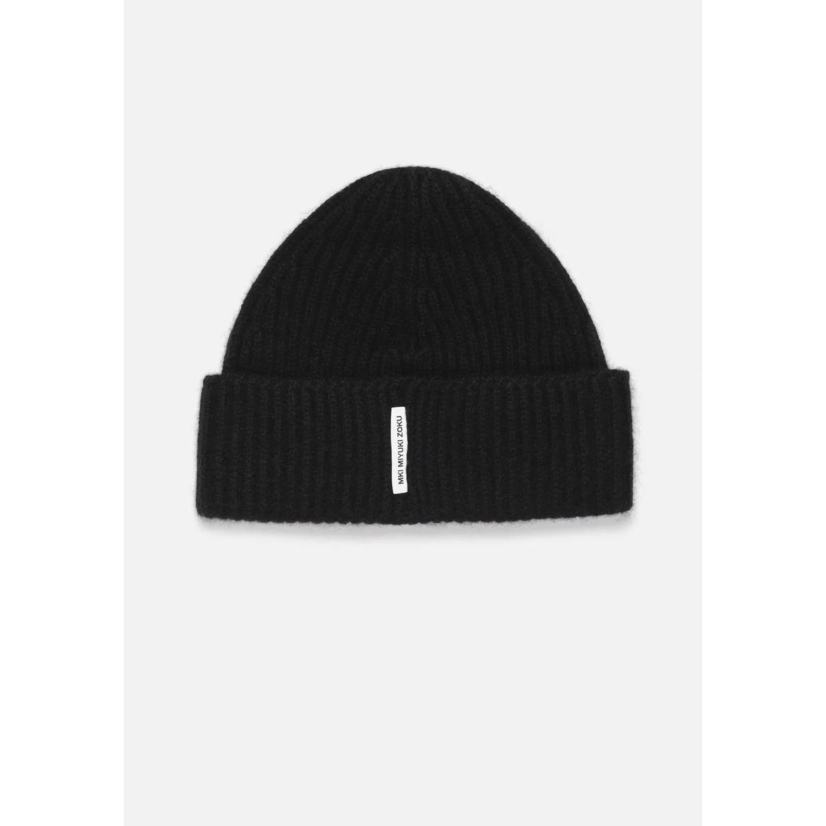 MKI CASHMERE RIBBED BEANIE