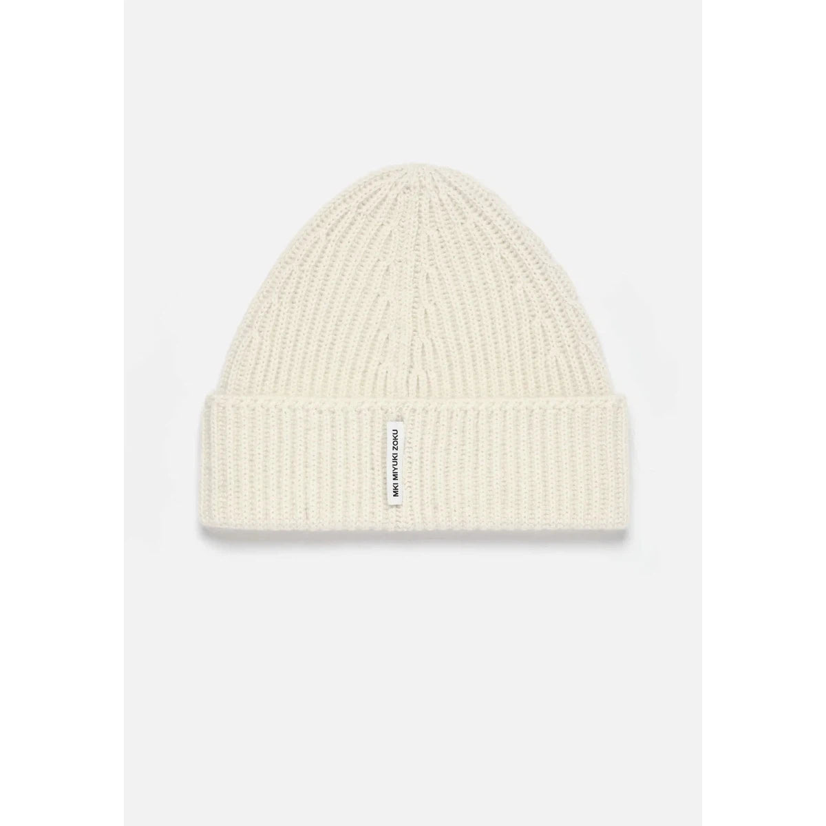 MKI CASHMERE RIBBED BEANIE