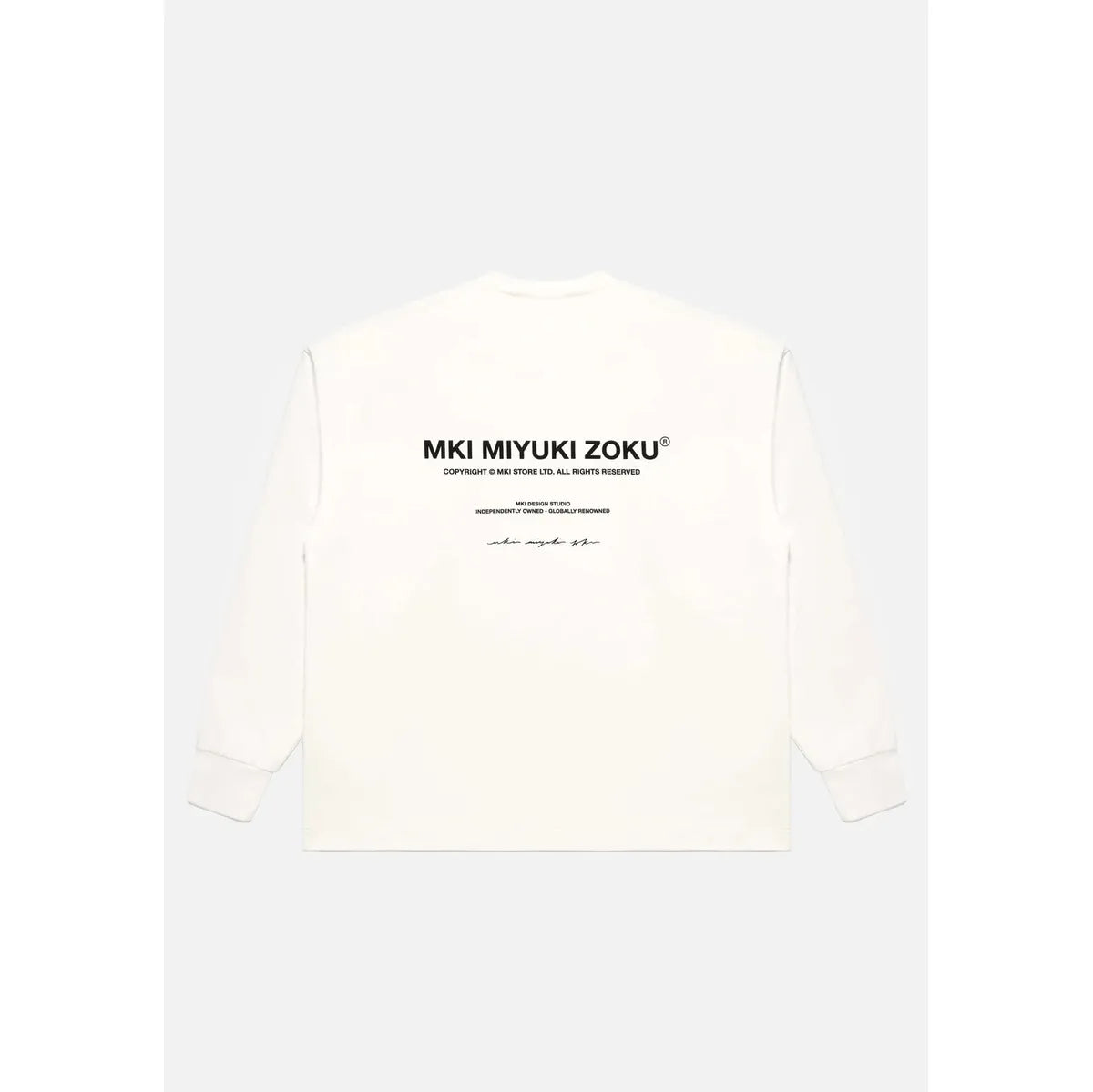 MKI DESIGN STUDIO LONGSLEEVE WHITE T-SHIRT