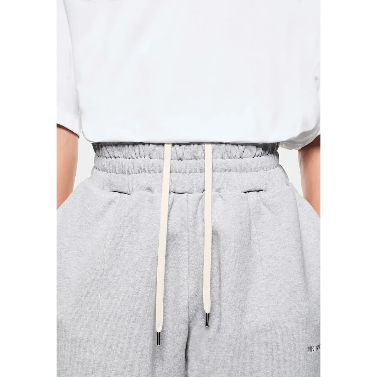 MKI 800 GSM SUPERWEIGHT WIDE LEG GREY JOGGERS