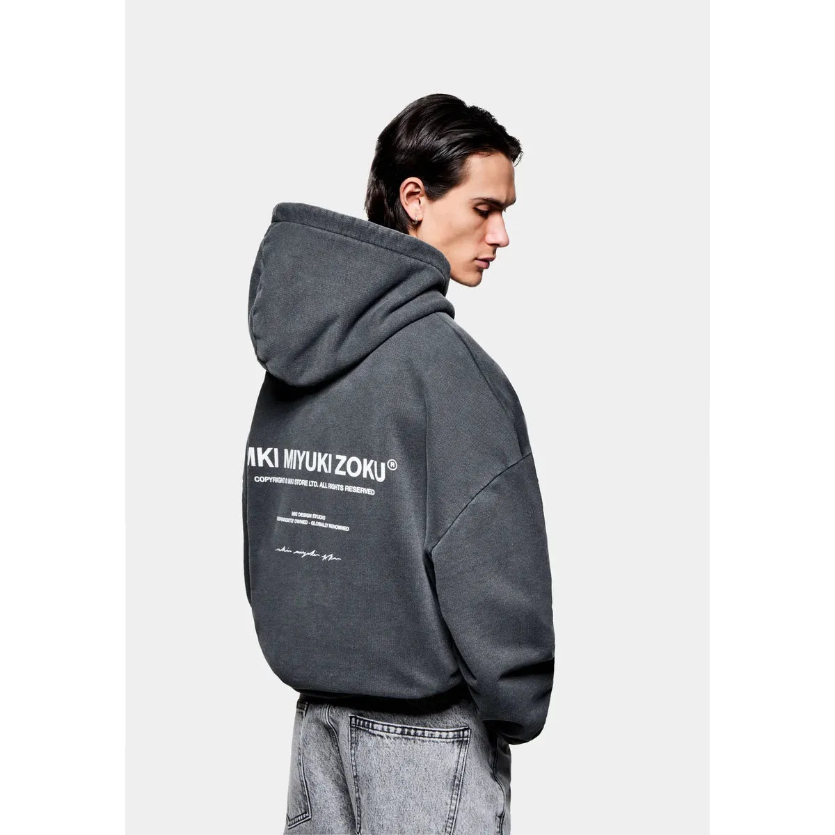 MKI DESIGN STUDIO PIGMENT BLACK HOODY