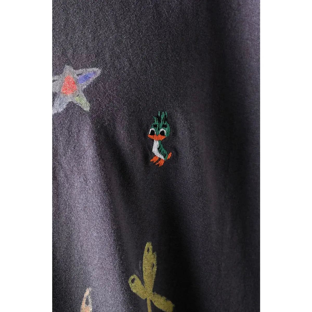 Maison Mihara Leon Kids Doodle Black T-shirt