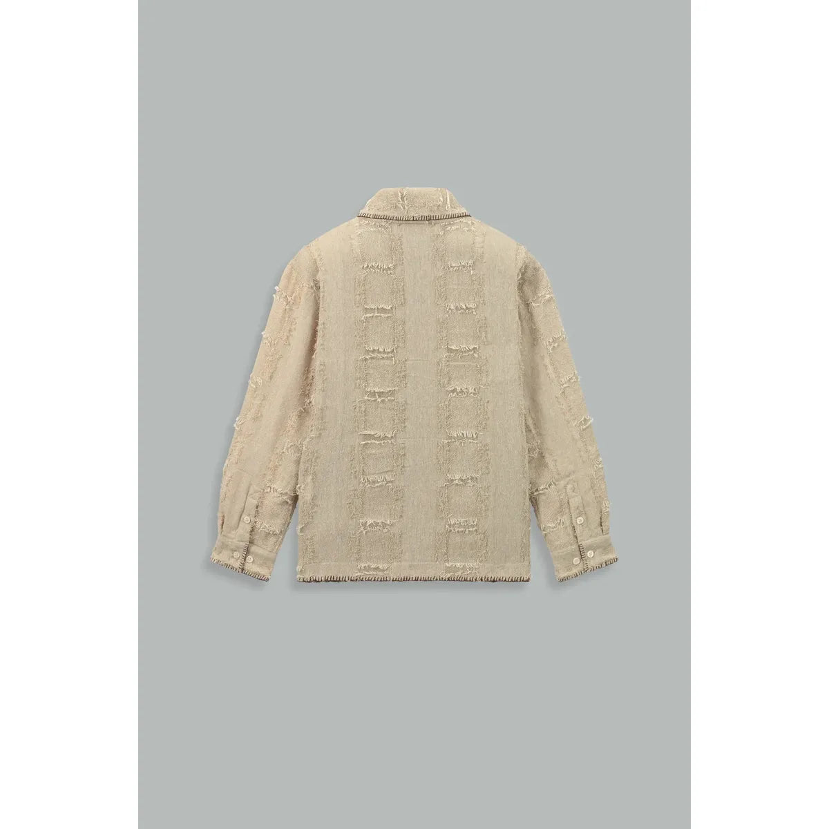 Caleb Fantaisy Off-White Overshirt With Fancy Details