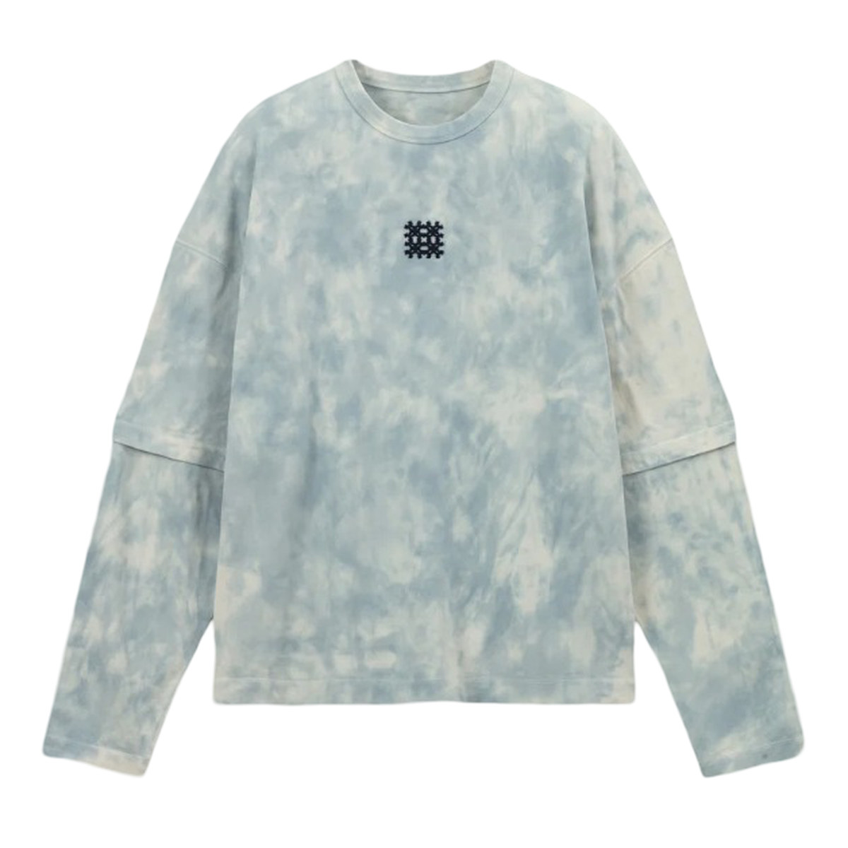 Caleb Blue T-shirt With Marbled Effect Dye