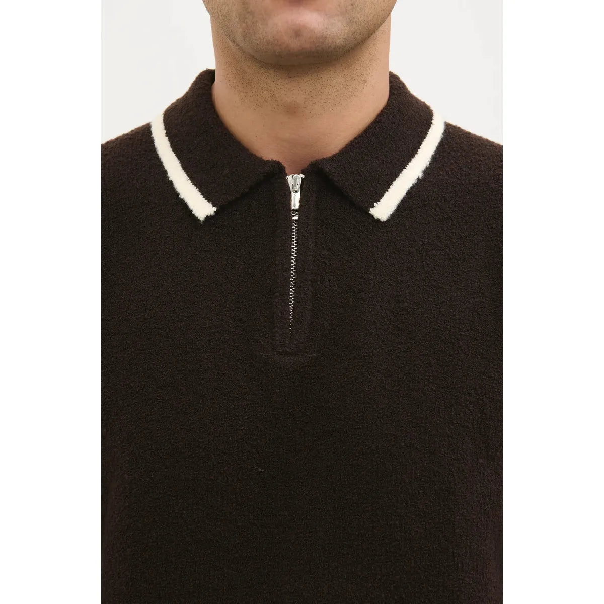 NOBL Oakley Boucle Knit Jumper Brown