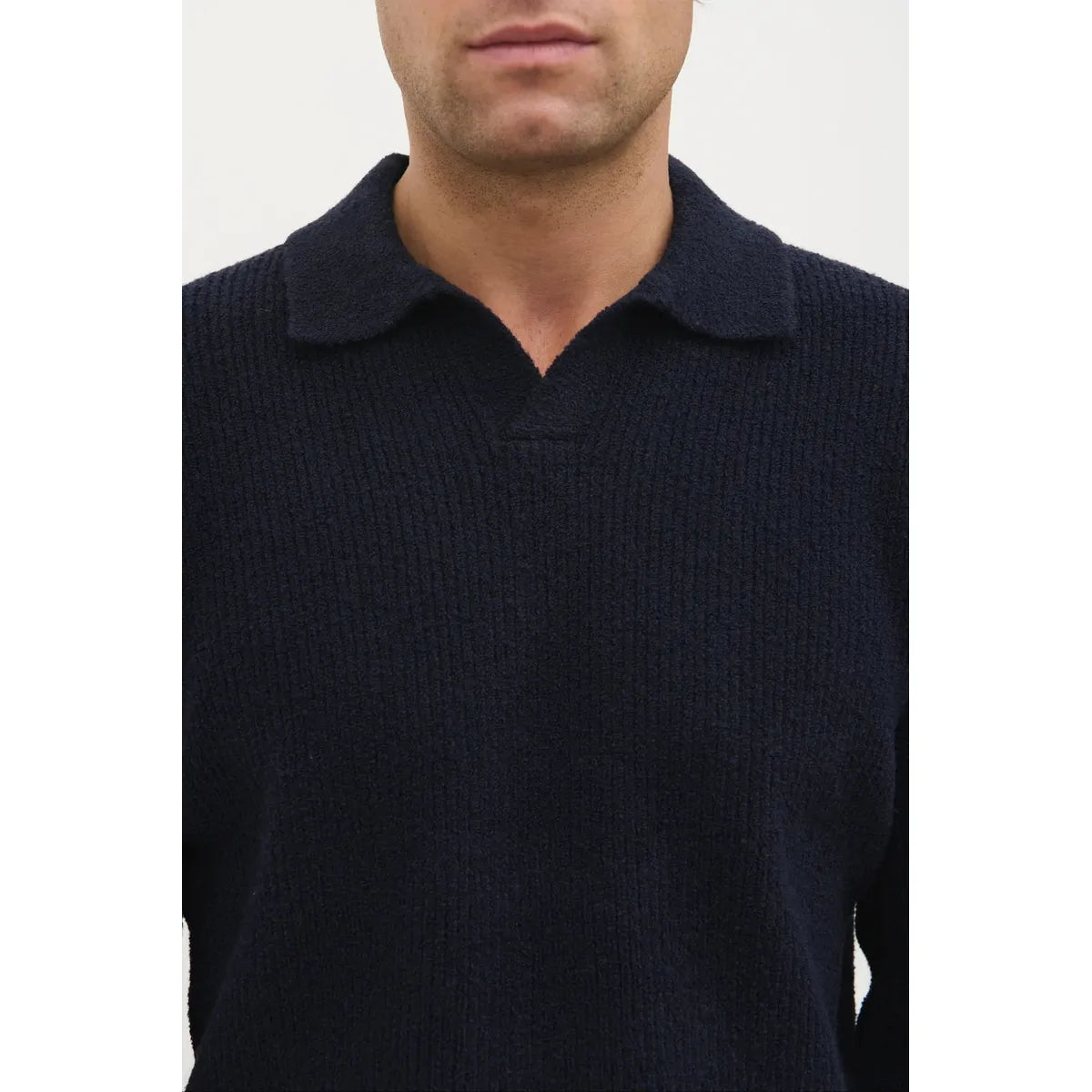 NOBL Otto Knit Polo Navy