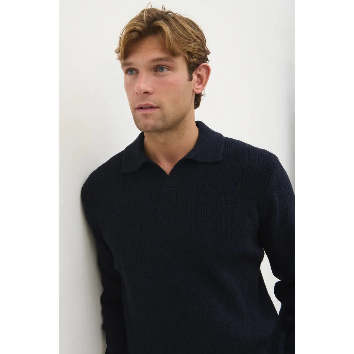 NOBL Otto Knit Polo Navy