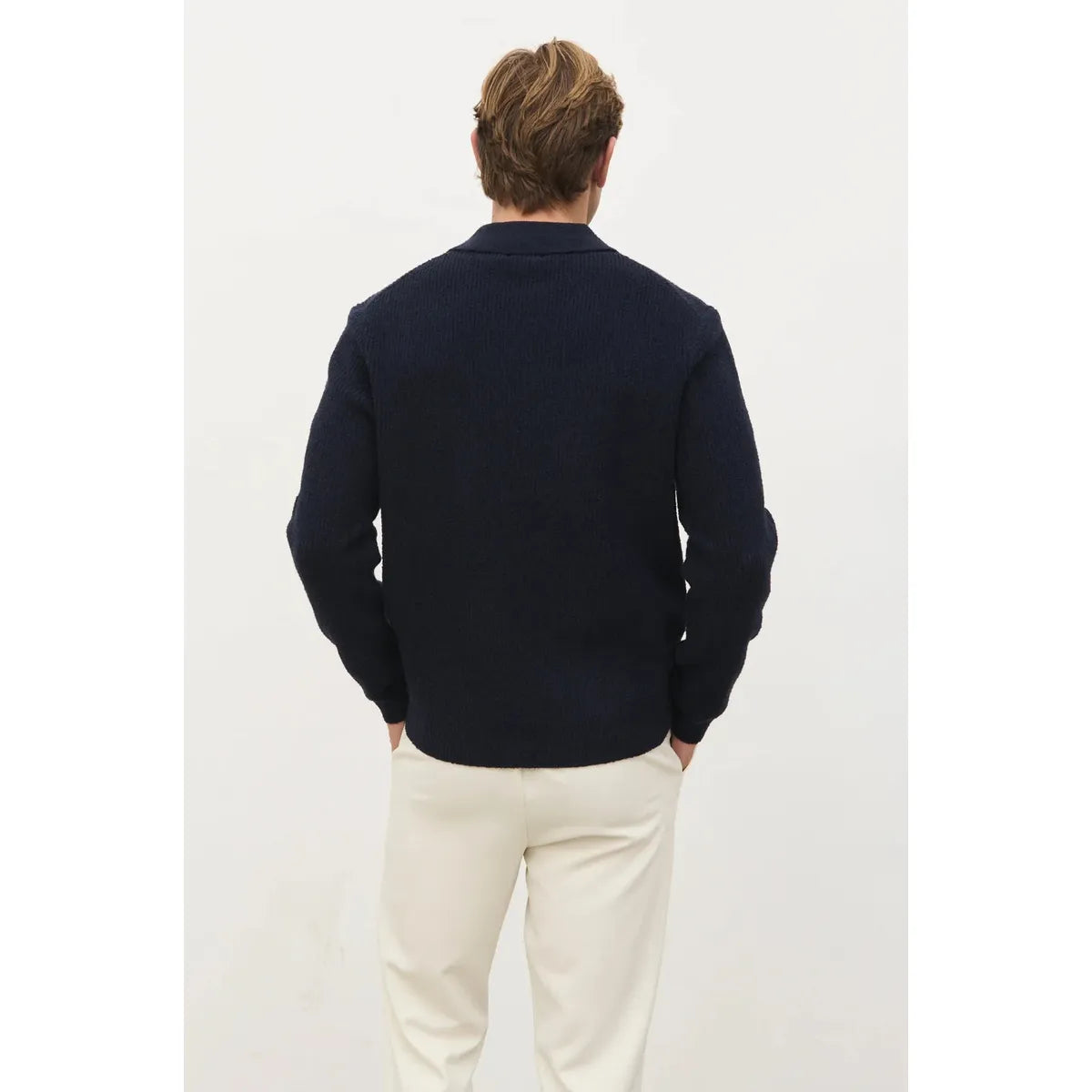 NOBL Otto Knit Polo Navy