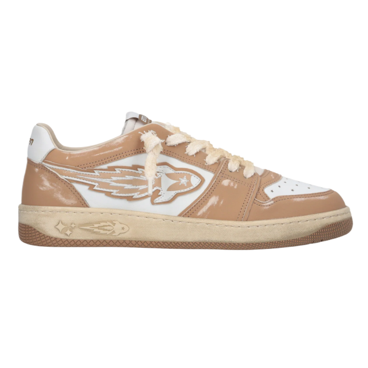 Enterprise Japan EGG Rocket Sneakers In Camel/Dirty White Vintage Nappa