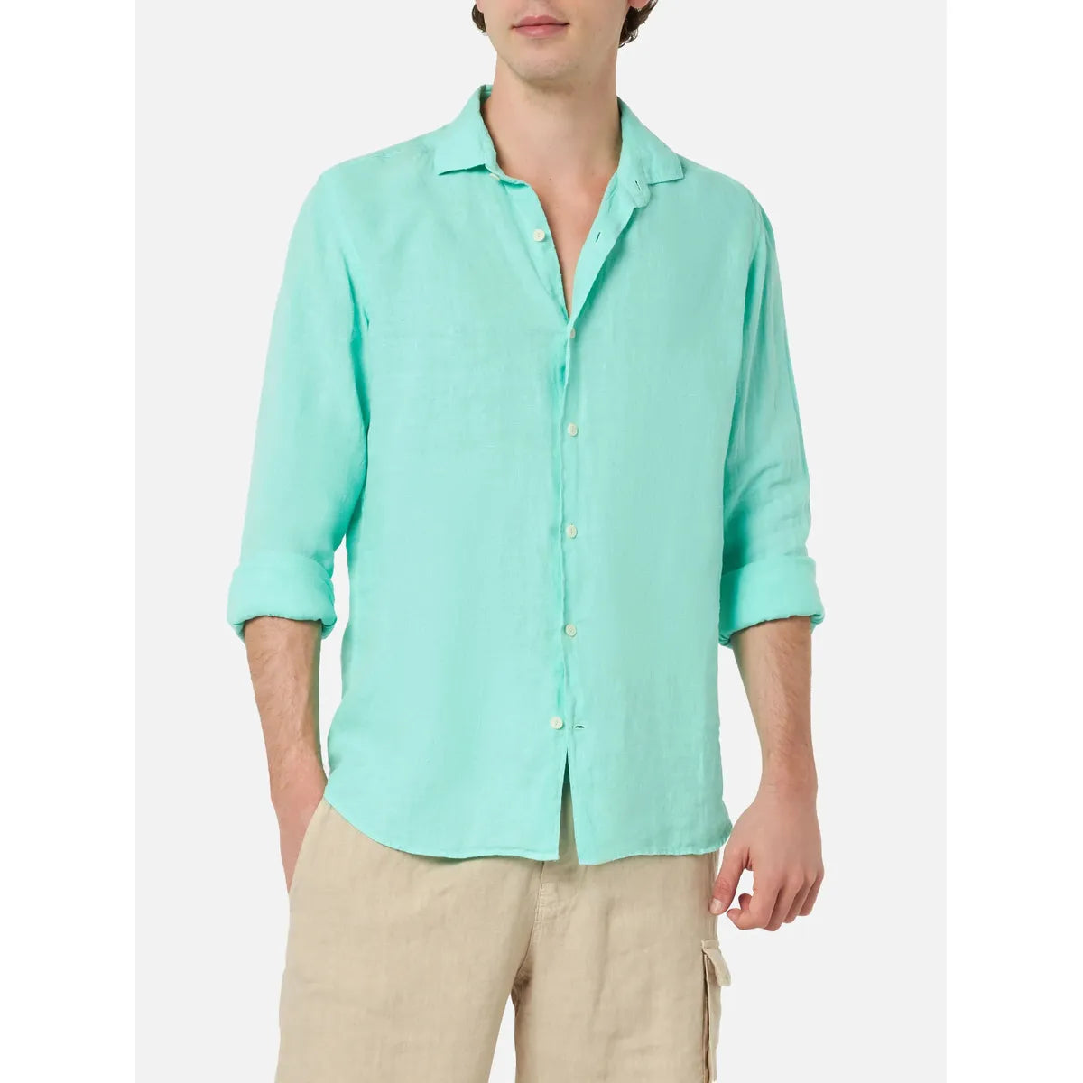 MC2 Man Mint Linen Shirt Pamplona
