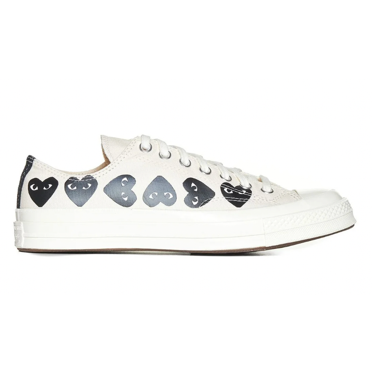 Comme Des Garcons Play White Low-Top Sneakers