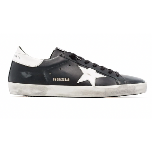 Golden Goose Super-Star Sneakers in Black and White