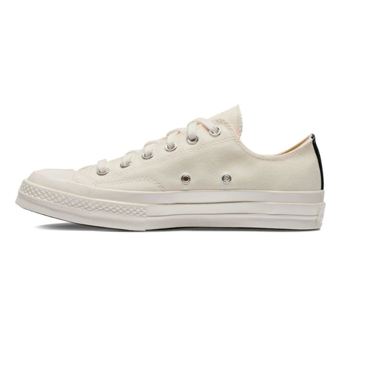 Comme Des Garcons Play Beige Low-Top Sneakers